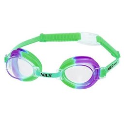 OKULARY PŁYWACKIE OKULARKI NA BASEN 173 ANTI-FOG ZIELONY/FIOLETOWY NILS AQUA
