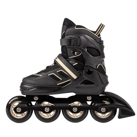 ŁYŻWOROLKI ABEC9 NA14174 A CZARNO-BEŻOWE ROZM. S (31-34)