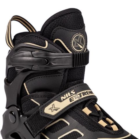 ŁYŻWOROLKI ABEC9 NA14174 A CZARNO-BEŻOWE ROZM. S (31-34)