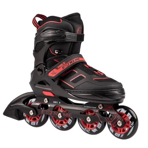 ŁYŻWOROLKI ABEC9 NA14174 A CZARNO-CZERWONE ROZM. S (31-34)