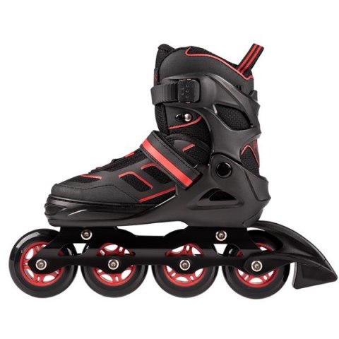 ŁYŻWOROLKI ABEC9 NA14174 A CZARNO-CZERWONE ROZM. S (31-34)