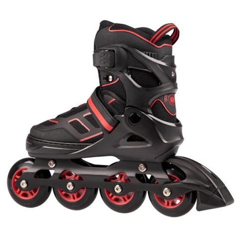 ŁYŻWOROLKI ABEC9 NA14174 A CZARNO-CZERWONE ROZM. S (31-34)