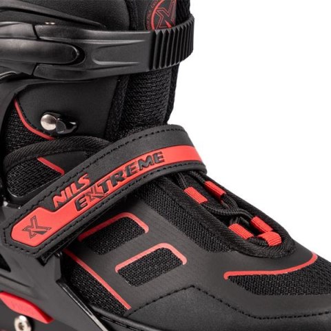 ŁYŻWOROLKI ABEC9 NA14174 A CZARNO-CZERWONE ROZM. S (31-34)