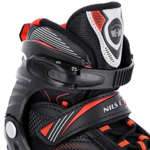 NA9080 CZARNO/ZIELONE ROZM L (39-42) ŁYŻWOROLKI NILS EXTREME