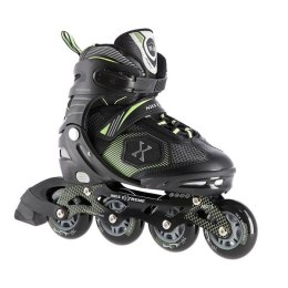 ŁYŻWOROLKI ABEC9 NA9080 CZARNO/ZIELONE ROZM S (3134)