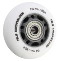 PU 64X24 82A BIAŁE MATOWE (4 SZT.) + ABEC-9 (8 SZT.) ZESTAW NILS EXTREME