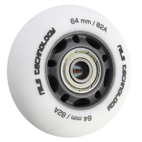 PU 64X24 82A BIAŁE MATOWE (4 SZT.) + ABEC-9 (8 SZT.) ZESTAW NILS EXTREME