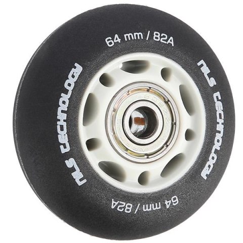PU 64X24 82A CZARNE MATOWE (4 SZT.) + ABEC-9 (8 SZT.) ZESTAW NILS EXTREME