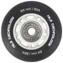 PU 64X24 82A CZARNE MATOWE (4 SZT.) + ABEC-9 (8 SZT.) ZESTAW NILS EXTREME