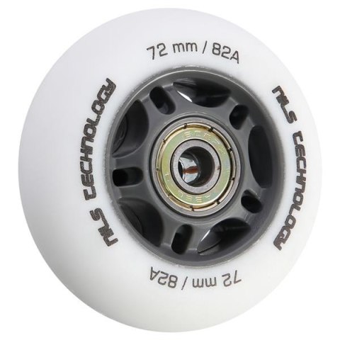 PU 72X24 82A BIAŁE MATOWE (4 SZT.) + ABEC-9 (8 SZT.) ZESTAW NILS EXTREME