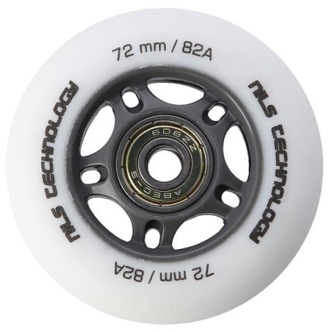 PU 72X24 82A BIAŁE MATOWE (4 SZT.) + ABEC-9 (8 SZT.) ZESTAW NILS EXTREME