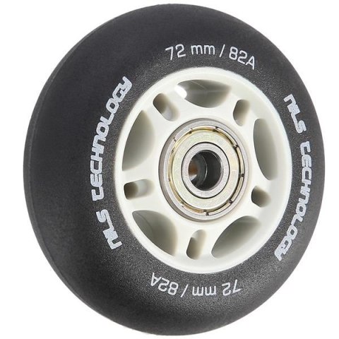 PU 72X24 82A CZARNE MATOWE (4 SZT.) + ABEC-9 (8 SZT.) ZESTAW NILS EXTREME