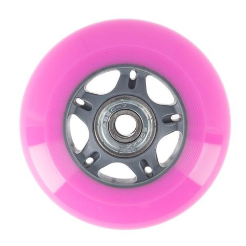 ZESTAW 4 KÓŁKA PU 76X24 82A RÓŻOWE + ŁOŻYSKA 8 SZTUK ABEC-7 NILS EXTREME