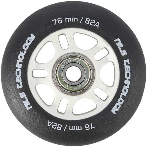 PU 76X24 82A CZARNE MATOWE (4 SZT.) + ABEC-9 (8 SZT.) ZESTAW NILS EXTREME