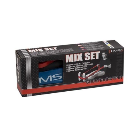 ZESTAW GUM OPOROWYCH DO ĆWICZEŃ HMS GU04 GU05 TP01 MIX