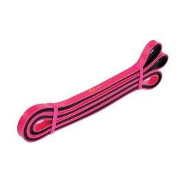 GUMA OPOROWA DO ĆWICZEŃ HMS GU06 RÓŻOWO-CZARNA 13 X 5 X 2250 MM
