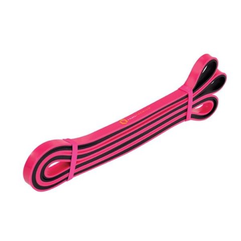 GUMA OPOROWA DO ĆWICZEŃ HMS GU06 RÓŻOWO-CZARNA 13 X 5 X 2250 MM