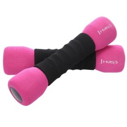 CM06 RÓŻOWY CIĘŻARKI MIĘKKIE 2 X 1 KG HMS