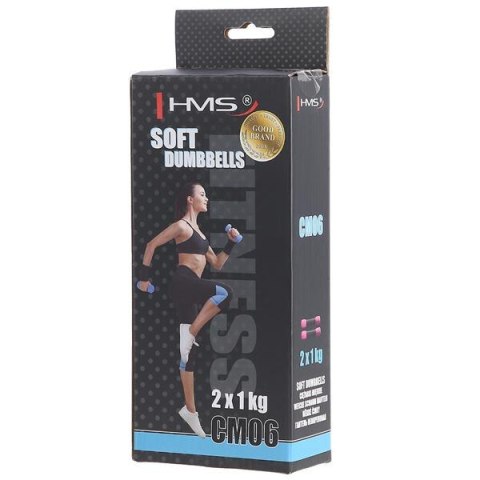 CM06 RÓŻOWY CIĘŻARKI MIĘKKIE 2 X 1 KG HMS
