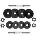 ST20 SZTANGIELKI W WALIZCE 2 X 10 KG BLACK HMS