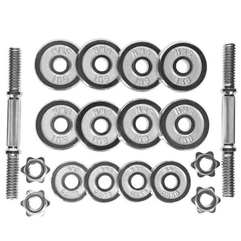 STC15 SZTANGIELKI W WALIZCE 2 X 7.5 KG CHROME HMS