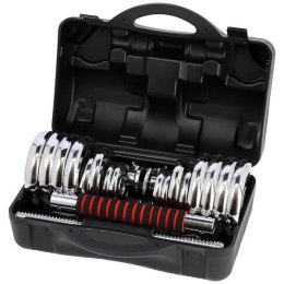 STC30 SZTANGIELKI-SZTANGA W WALIZCE CHROM 2X15KG HMS