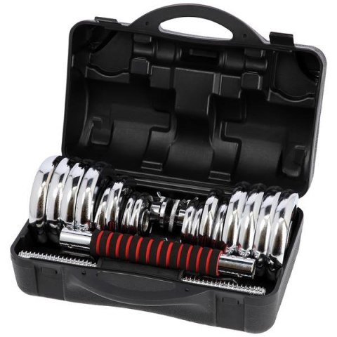 STC30 SZTANGIELKI-SZTANGA W WALIZCE CHROM 2X15KG HMS