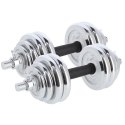 STC30 SZTANGIELKI-SZTANGA W WALIZCE CHROM 2X15KG HMS