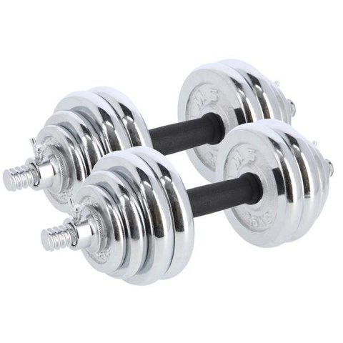 STC30 SZTANGIELKI-SZTANGA W WALIZCE CHROM 2X15KG HMS