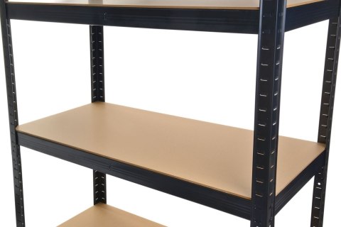 Regał Magazynowy Metalowy Do Piwnicy Garażu 5 Półek 875 kg 90x40x180 Czarny
