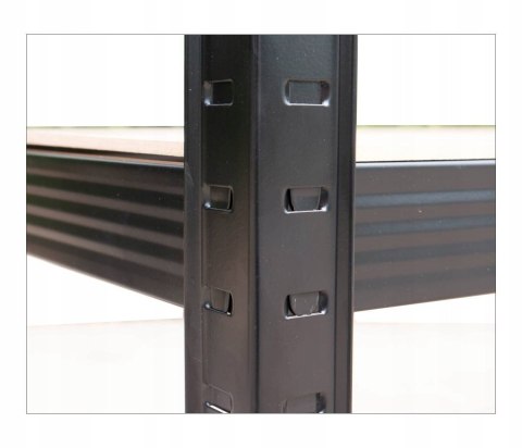 Regał Magazynowy Metalowy Do Piwnicy Garażu 5 Półek 875 kg 90x40x180 Czarny