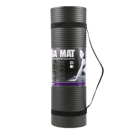 MATA DO ĆWICZEŃ JOGI 1,5 cm ANTYPOŚLIZGOWA HMS YM04 BLACK