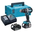 WKRĘTARKA AKUMULATOROWA MAKITA DHP484RFJ 18V 2*3,0AH LI UDAROWA 54 Nm
