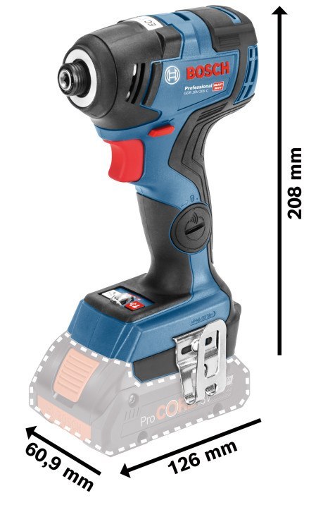 KLUCZ UDAROWY AKUMULATOROWY GDR 18V-200 C BOSCH NIEBIESKI
