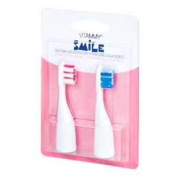 VITAMMY SMILE KOŃCÓWKI DO SZCZOTECZKI NIEBIESKO- RÓŻOWE 2 SZT