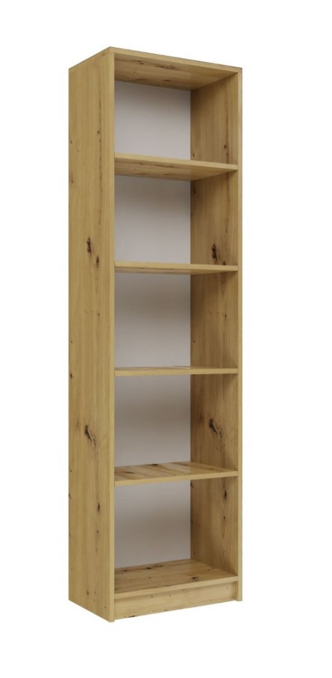 Regał Na Książki Segregatory Półka x5 Biurowy Do Salonu R50CM Artisan