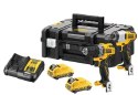 DEWALT ZESTAW ELEKTRONARZĘDZI WKRĘTARKA DCD701 ZAKR UDAROWA DCF801 2*3.0 AH