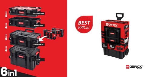 ZESTAW SKRZYNEK NARZĘDZIOWYCH QBRICK SYSTEM TWO CART 6IN1
