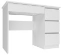 Biurko Komputerowe Szkolne Michał R 98x51 cm Do Nauki z Szufladami Białe