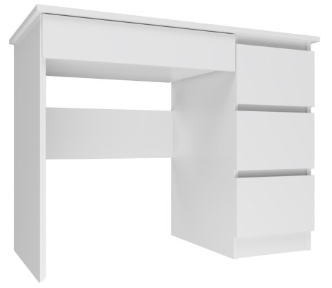 Biurko Komputerowe Szkolne Michał R 98x51 cm Do Nauki z Szufladami Białe