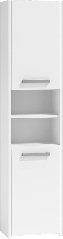 Szafka Łazienkowa Stojąca Słupek Regał Półka 40x170x30 cm do łazienki Biała
