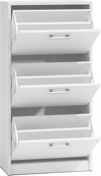 Szafka Na Buty Do Przedpokoju Schowek na obuwie Biała Pamela 60x28x116