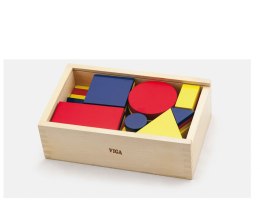 VIGA DREWNIANE KLOCKI LOGICZNE FIGURY GEOMETRYCZNE