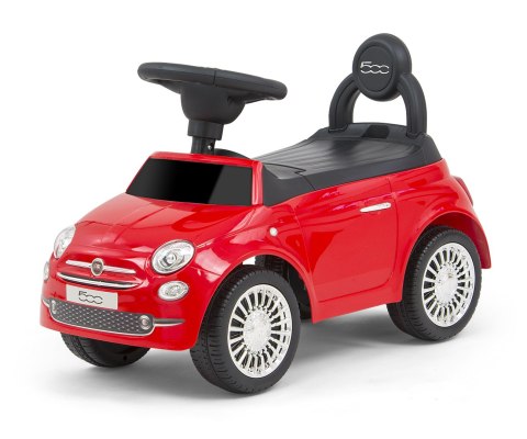 JEŹDZIK AUTO DLA DZIECI FIAT 500 DŹWIĘKI SCHOWEK CZERWONY