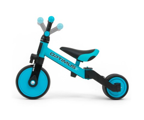 ROWEREK TRÓJKOŁOWY BIEGOWY Z PEDAŁAMI 3W1 OPTIMUS BLUE PIANKOWE KOŁA 12m+
