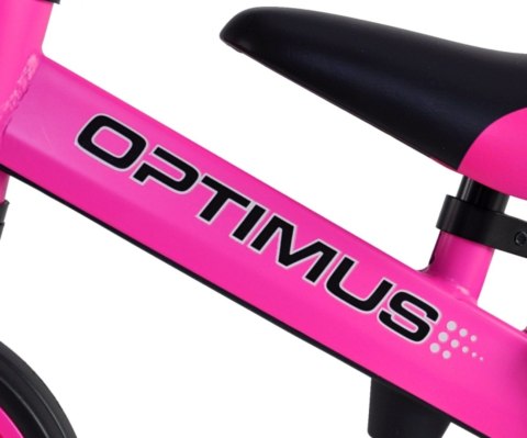 ROWEREK TRÓJKOŁOWY BIEGOWY Z PEDAŁAMI 3W1 OPTIMUS PINK PIANKOWE KOŁA 12m+
