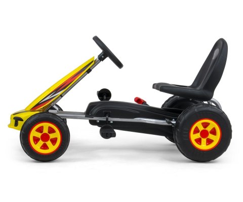 Gokart na Pedały Piankowe koła Hamulec ręczny Viper 87cm Lekki Mocny dla Dzieci PINK