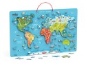 Tablica do Rysowania i Magnetyczna Mapa Świata po Angielsku 106 el Viga 2w1