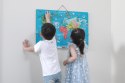 Tablica do Rysowania i Magnetyczna Mapa Świata po Angielsku 106 el Viga 2w1