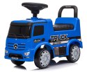JEŹDZIK AUTO MERCEDES ANTOS ŚWIATŁA DŹWIĘK SCHOWEK SKRĘTNE KOŁA NIEBIESKI